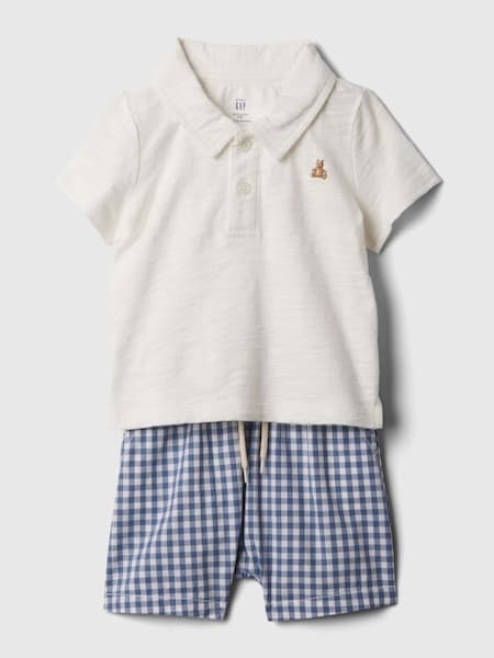 Blue Polo Outfit Shorts Set (Newborn-24mths) (566487) | £25