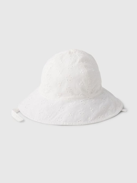 White Baby Eyelet Sun Hat (566571) | £12