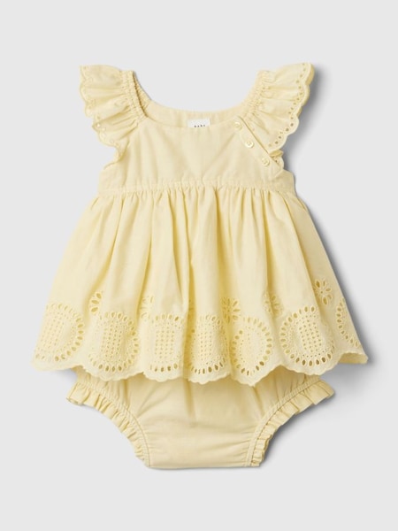 Yellow Floral Top and Underwear Set (Newborn-24mths) (567174) | £25