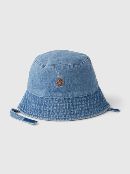 Blue Denim Brannan Bear Embroidered Bucket Hat (567204) | £12