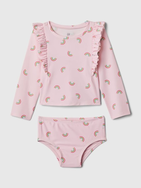 Pink Rainbow Rashguard and Bikini Bottom Baby Set (Newborn-5yrs) (568379) | £30