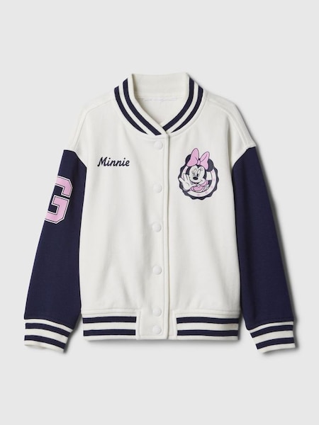White Disney Minnie Mouse Varsity Jacket (Newborn-5yrs) (569310) | £35