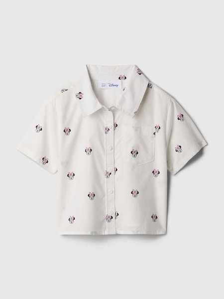 White Disney Minnie Mouse Print Short Sleeve Shirt (Newborn-5yrs) (569569) | £20