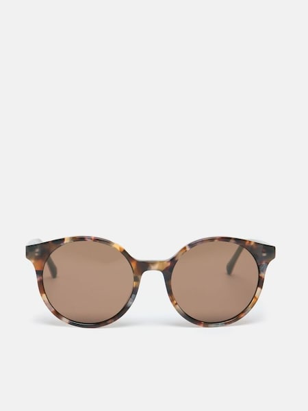 Tortoiseshell Print Round Rimmed Sunglasses (570225) | £70