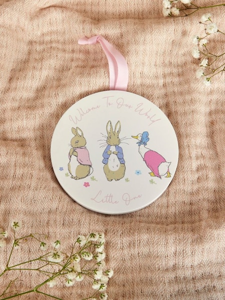Beatrix Potter Welcome to Our World Plaque in White (572200) | £7