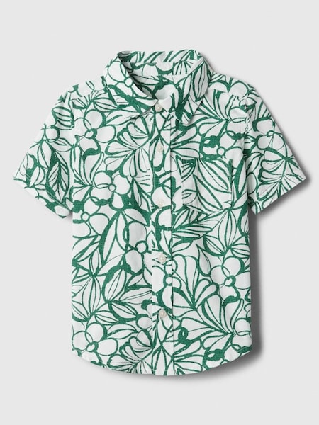 Green Short Sleeve Print Poplin Shirt (6mths-5yrs) (573571) | £15