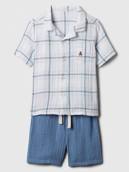 Blue Brannan Bear Shirt and Shorts Set (573729) | £25