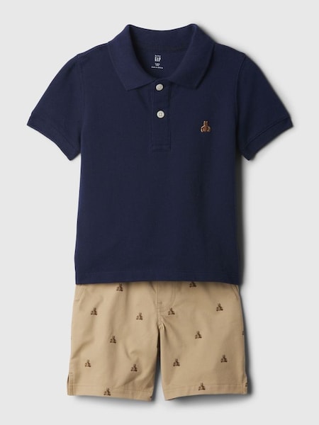 Blue Brannan Bear Baby Polo and Shorts Outfit Set (6mths-5yrs) (574028) | £30