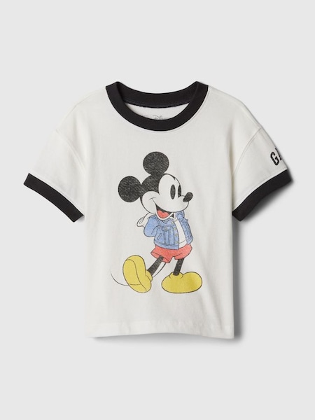 White Disney Mickey Mouse Graphic Crew Neck Long Sleeve T-Shirt (6mths-5yrs) (574586) | £10