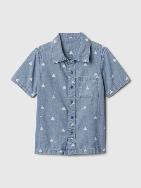 Blue Brannan Bear Print Denim Short Sleeve Shirt (6mths-5yrs) (574667) | £20