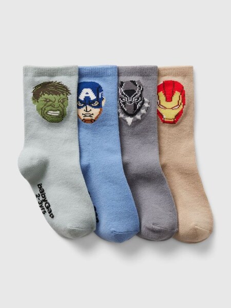 Multi Marvel Superhero Crew Socks 4-Pack (574712) | £10