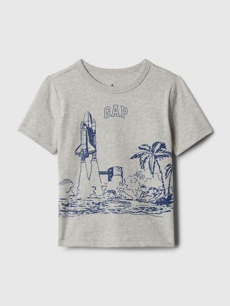 Grey Graphic Short Sleeve Crew Neck T-Shirt (Newborn-5yrs) (574801) | £8