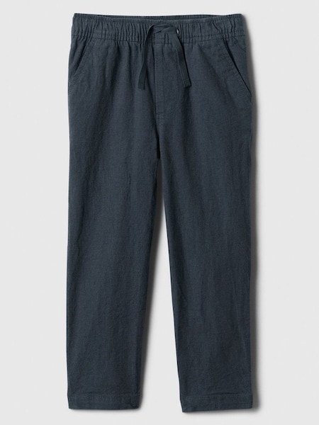 Blue Linen Blend Tapered Pull On Trousers (6mths-5yrs) (574895) | £25
