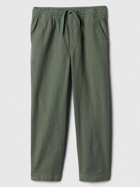 Green Linen Blend Tapered Pull On Trousers (6mths-5yrs) (575279) | £25