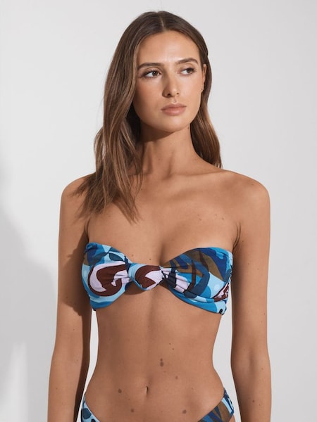 FELLA High Cut Bikini Bottoms in Blue Multi (586396) | £80