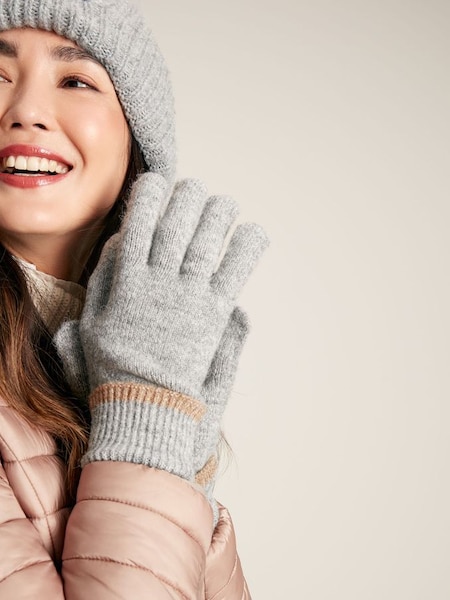 Eloise Grey Knitted Gloves (595954) | £9