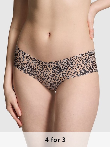 Leopard Brown Hipster No Show Knickers (596010) | £9