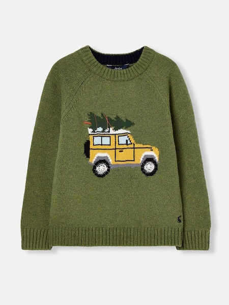 The Cracking Knit Green Festive Knitted Jumper (597293) | £22 - £26