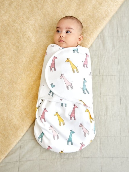 Pink Giraffe Swaddle with Zip (600039) | £22