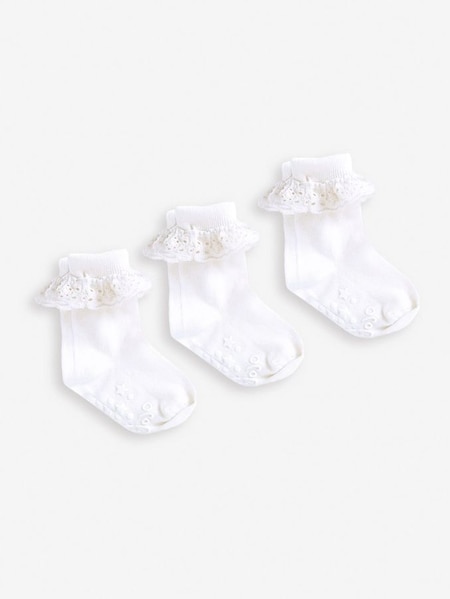 White 3-Pack Frilly Socks (602288) | £9.50