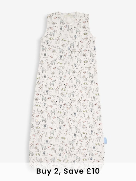 Safari Print 1 Tog Toddler Sheet Sleeping Bag in White (602394) | £28