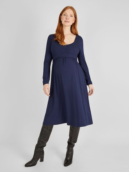 Navy Maternity & Nursing Wrap Dress (604335) | £45.50