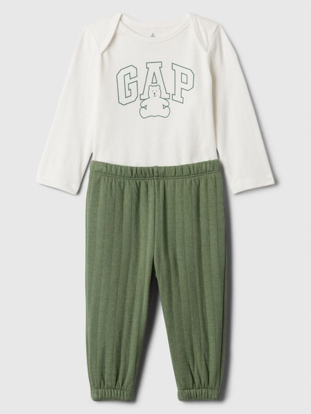 Green and White Two Piece Top and Legging Set (Newborn-24mths) (612795) | £18
