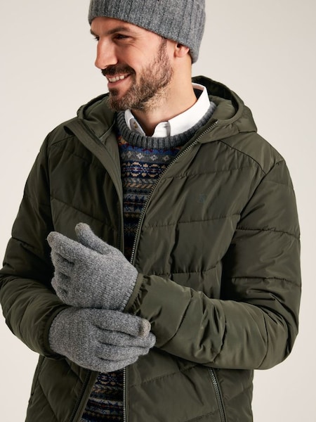 Bamburgh Grey Knitted Gloves (613086) | £14.95