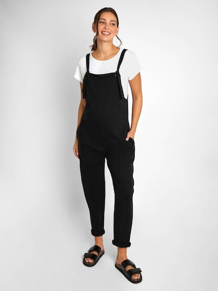 Jersey Maternity Dungarees in Black (613290) | £39