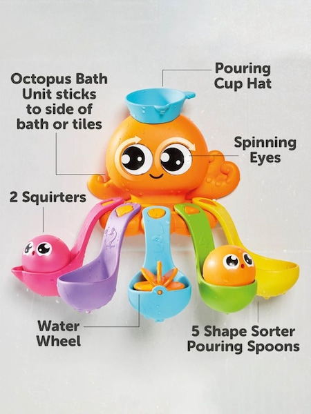TOMY Toomies 7 in 1 Bath Activity Octopus (626498) | £19