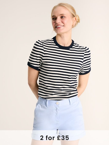 Erin Navy Blue Stripe Short Sleeve T-Shirt (634795) | £24.95