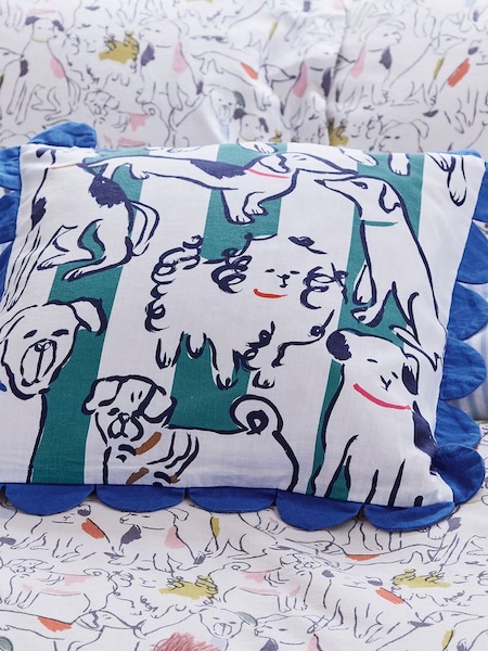 White Linear Dogs Cushion (637245) | £40