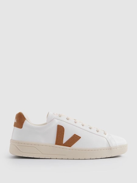 Veja Vegan Leather Trainers in White Camel (642395) | £145