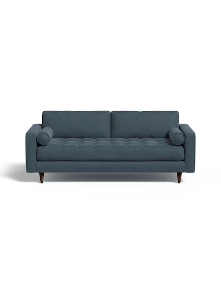 Scott 3 Seater Sofa in Matt Velvet Airforce Blue (646002) | £1,099