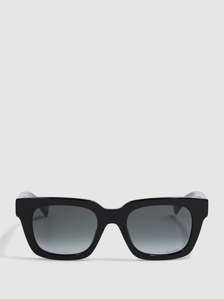 Missoni Eyewear Rectangular Zigzag Sunglasses in Black (649227) | £239