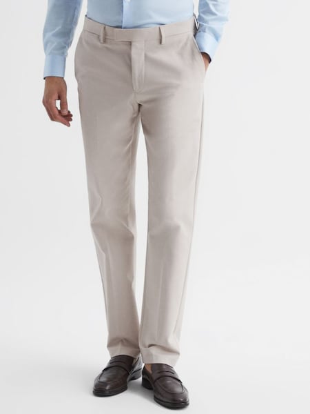 Cotton Blend Chinos in Stone (654554) | £118