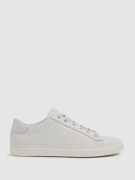 Harrys of London Grained Leather Trainers in White (661977) | £375