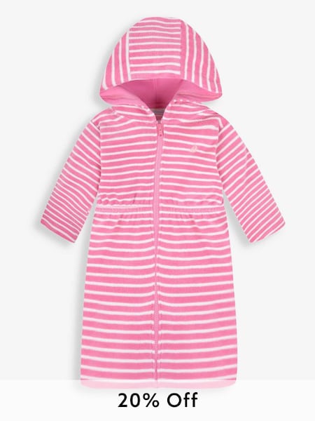 Towelling Zip-Up Dress in Pink (663804) | £24