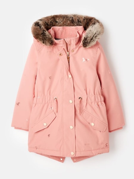 Alix Pink Printed Waterproof Parka Coat (672616) | £34 - £39