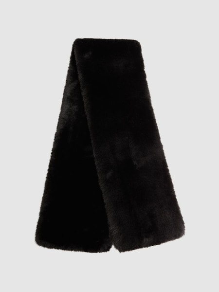Faux Fur Scarf in Black (678697) | £58
