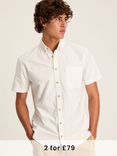 Oxford White Classic Fit Short Sleeve Shirt (681689) | £39.95
