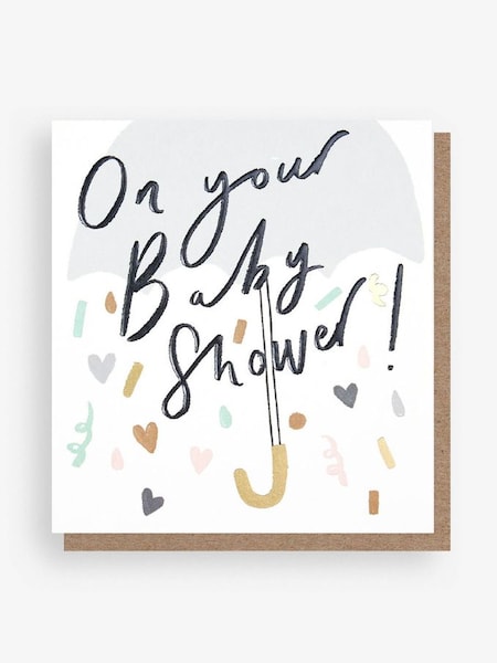 Caroline Gardner On Your Baby Shower Umbrella Confetti Card (691459) | £3