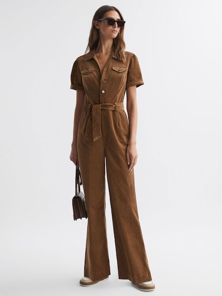 Paige Cropped Jumpsuit in Toasted Coconut (694444) | £180