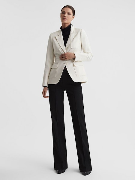 Paige Single Breasted Blazer in Ivory (695079) | £440