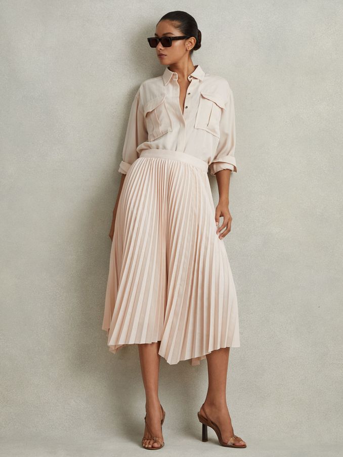 Pink pleated skirt 60 shop