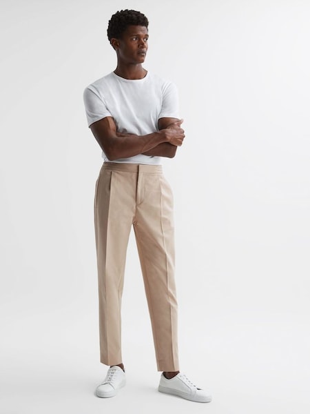 Technical Elasticated Trousers in Stone (715039) | £58