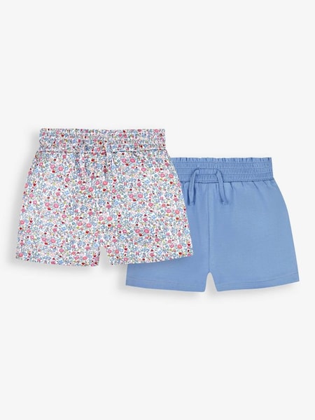 Summer Ditsy Pink Floral & Blue 2-Pack Pretty Shorts (719876) | £17