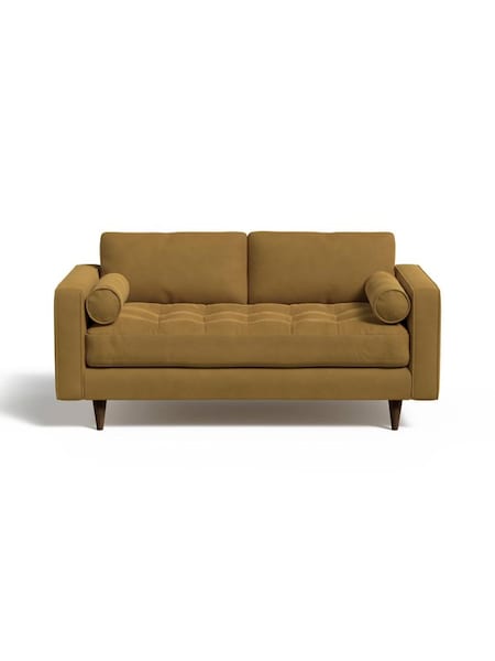 Scott 2 Seater Sofa in Matt Velvet Ochre Yellow (737732) | £950