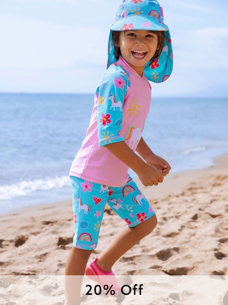 UPF 50 2-Piece Sun Protection Suit in Pink (739287) | £25