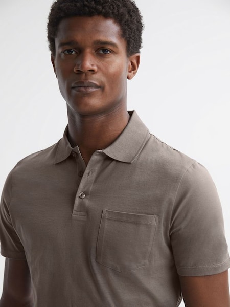 Short Sleeve Polo T-Shirt in Dove Grey (756050) | £68